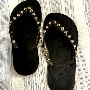 Authentic Christian Louboutin Flip Flops.